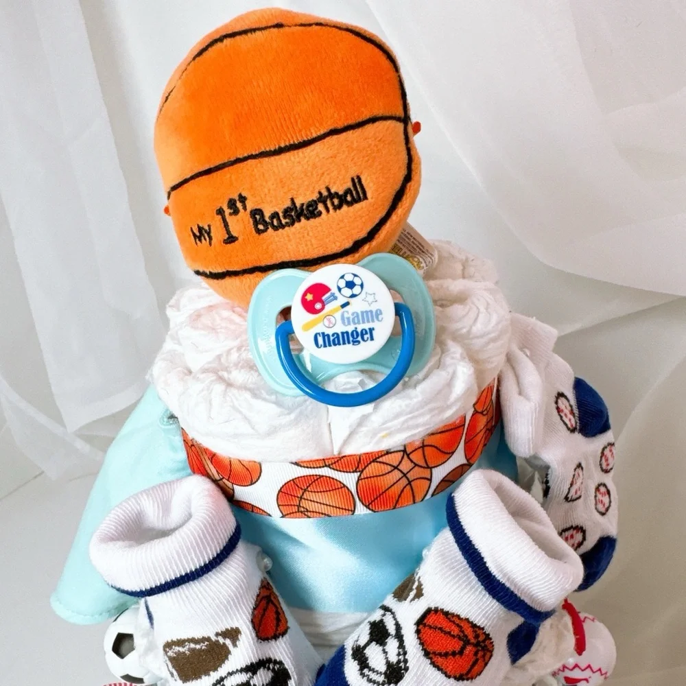 Sports Diapers Cake, Sports Baby Shower Gift